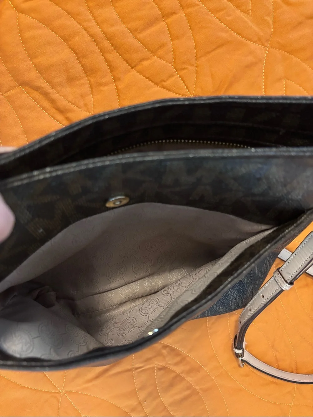 Michael Kors Dark Brown Signature Crossbody Bag
